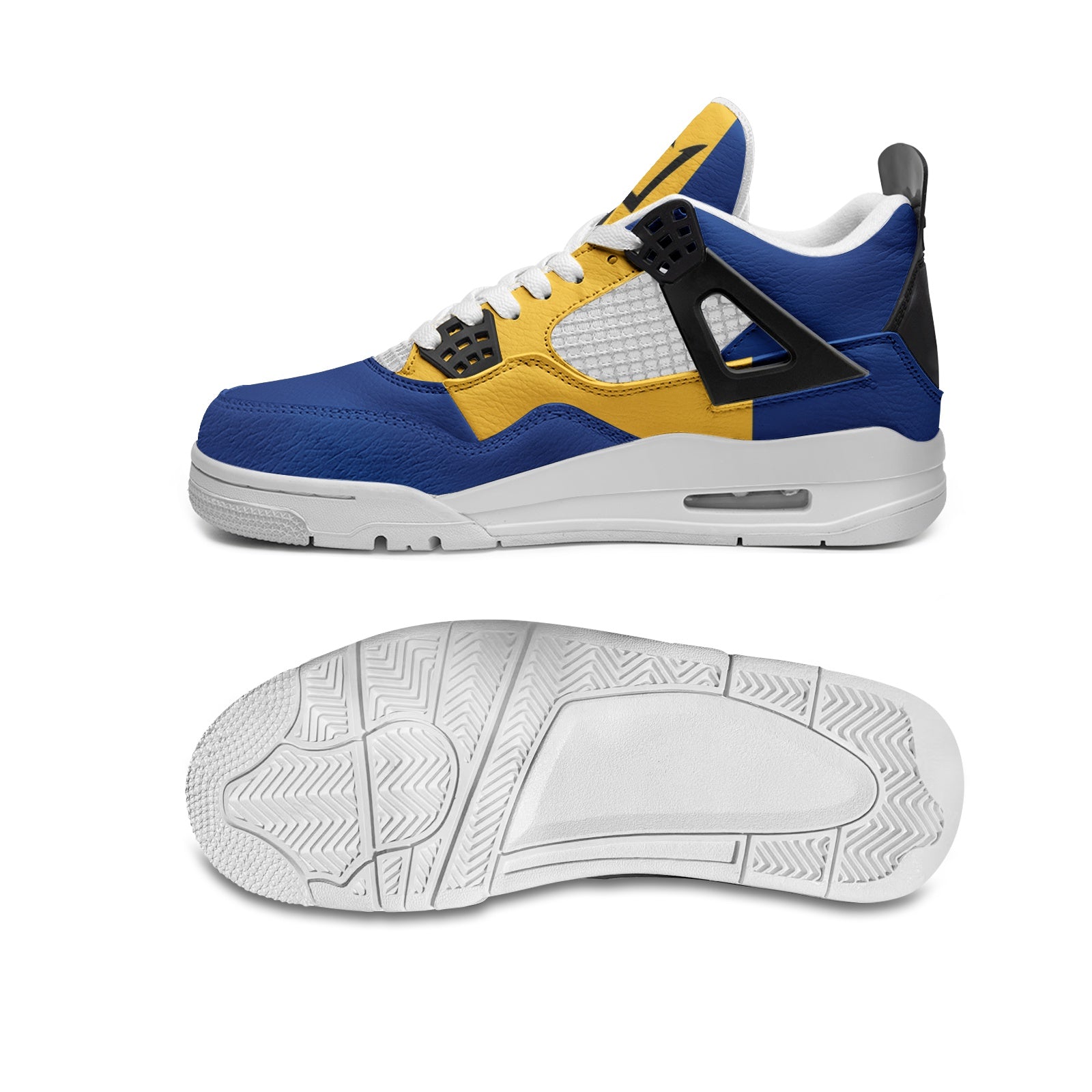 Barbados flag shoes with blue yellow and black Bajan design - image 6