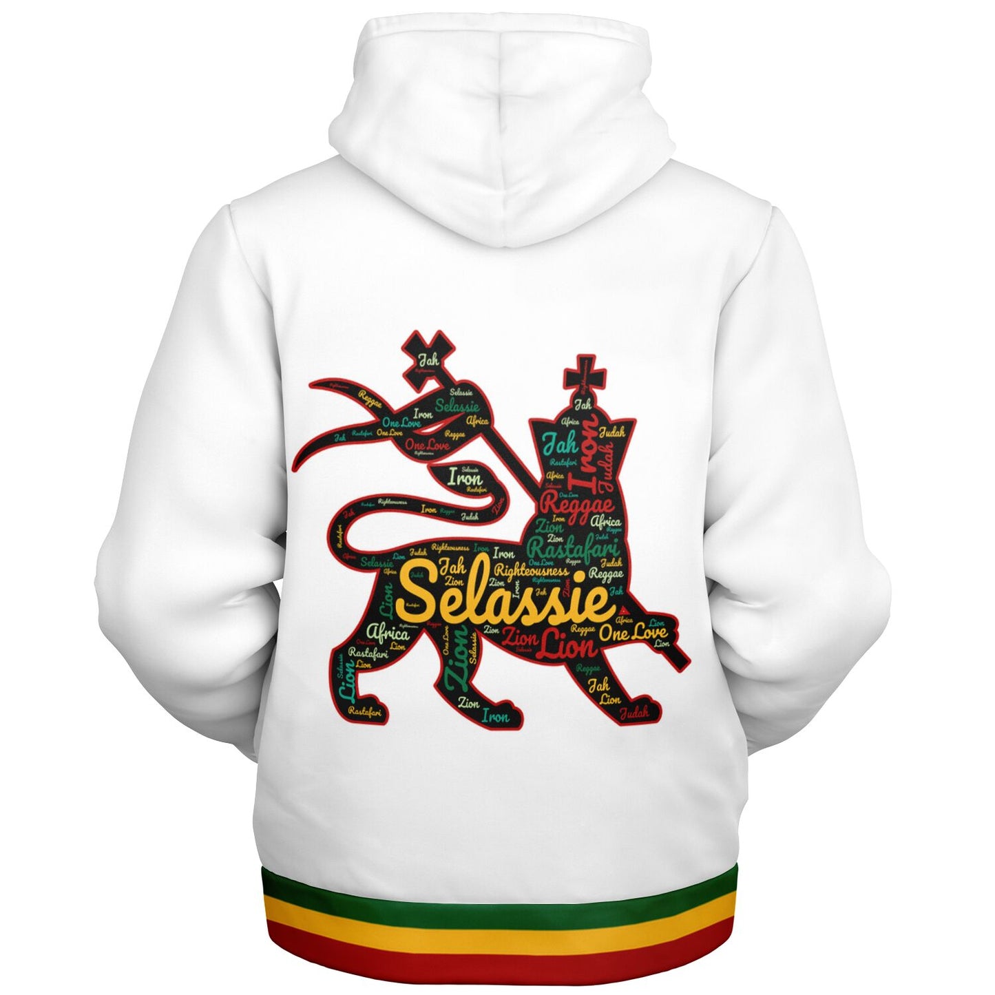 Rasta Fleece Lined Zip Up Hoodie