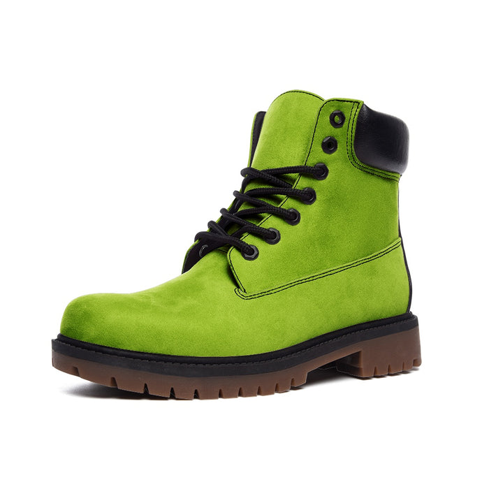 Lime Green Suede Boots Shoes - Kingston Kickers Suede Boots