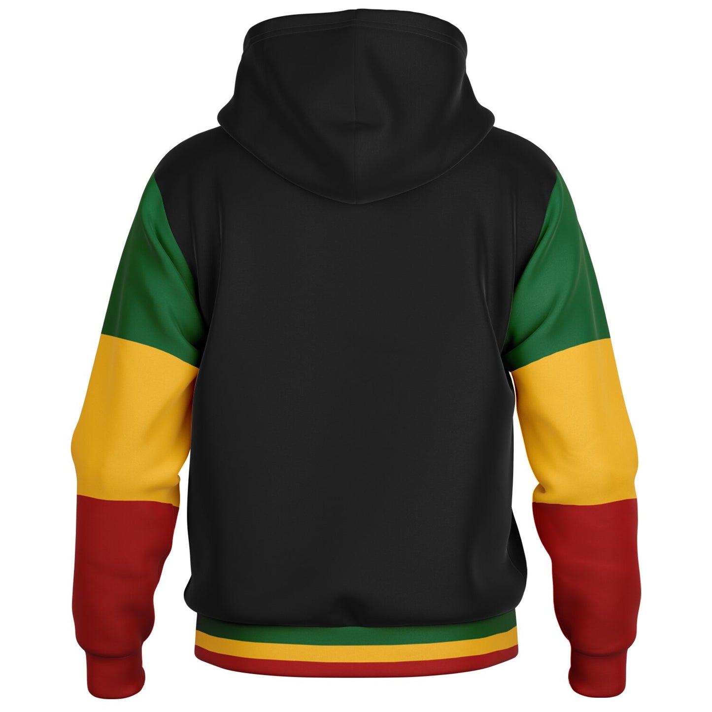 Rasta Hooded Baseball Jacket Black