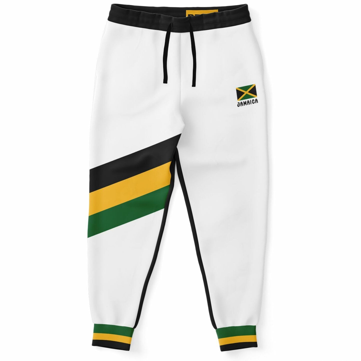 Jamaica Casual Joggers Pants - White Black