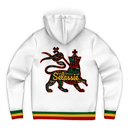 Rasta Fleece Lined Zip Up Hoodie