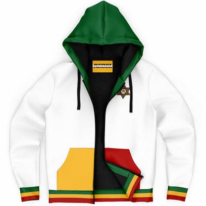 Rasta Fleece Lined Zip Up Hoodie