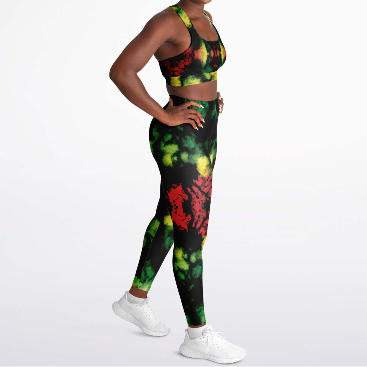 Rasta Haze Padded Sports Bra & Leggings Set