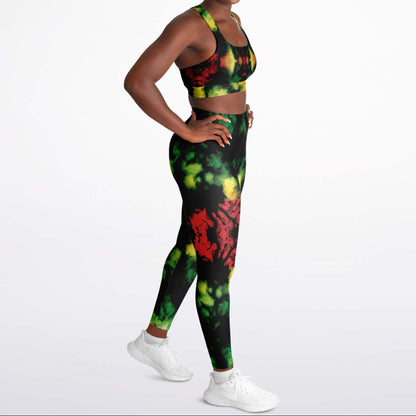 Rasta Haze Padded Sports Bra & Leggings Set