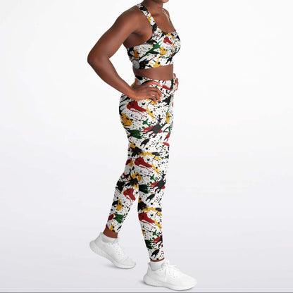 Rasta Padded Sports Bra & Leggings Set