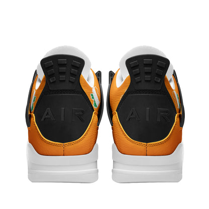 Ireland Flag Shoes - Rebel Sole mid top sneaker in Green, White, Orange - back heel view