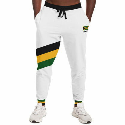 Jamaica Casual Joggers Pants - White Black