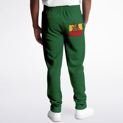 Rasta Track Pants - Lion Of Judah Green