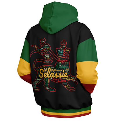 Rasta Heavyweight Pull Over Hoodie