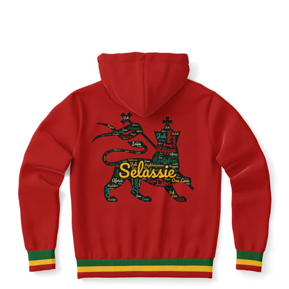 Rasta Lion Of Judah Casual Zip Up Hoodie