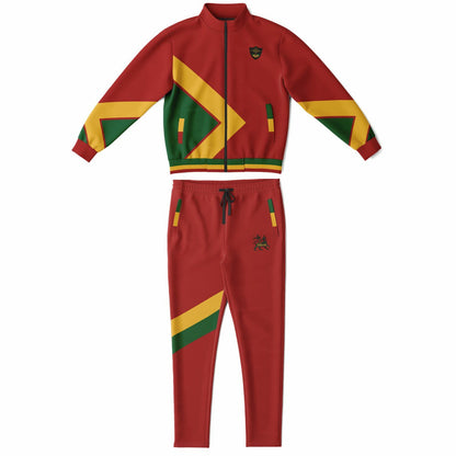 Rasta Tracksuit - Lion Of Judah Red