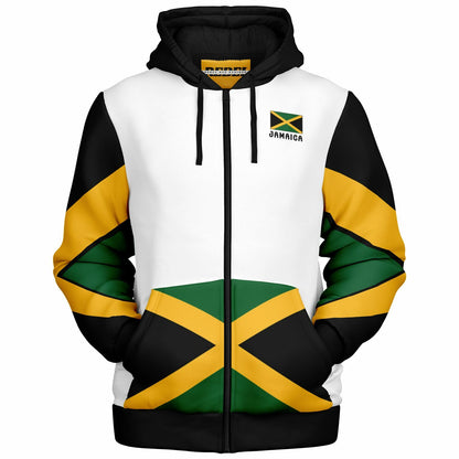 Jamaica Fleece Lined Zip Up Hoodie