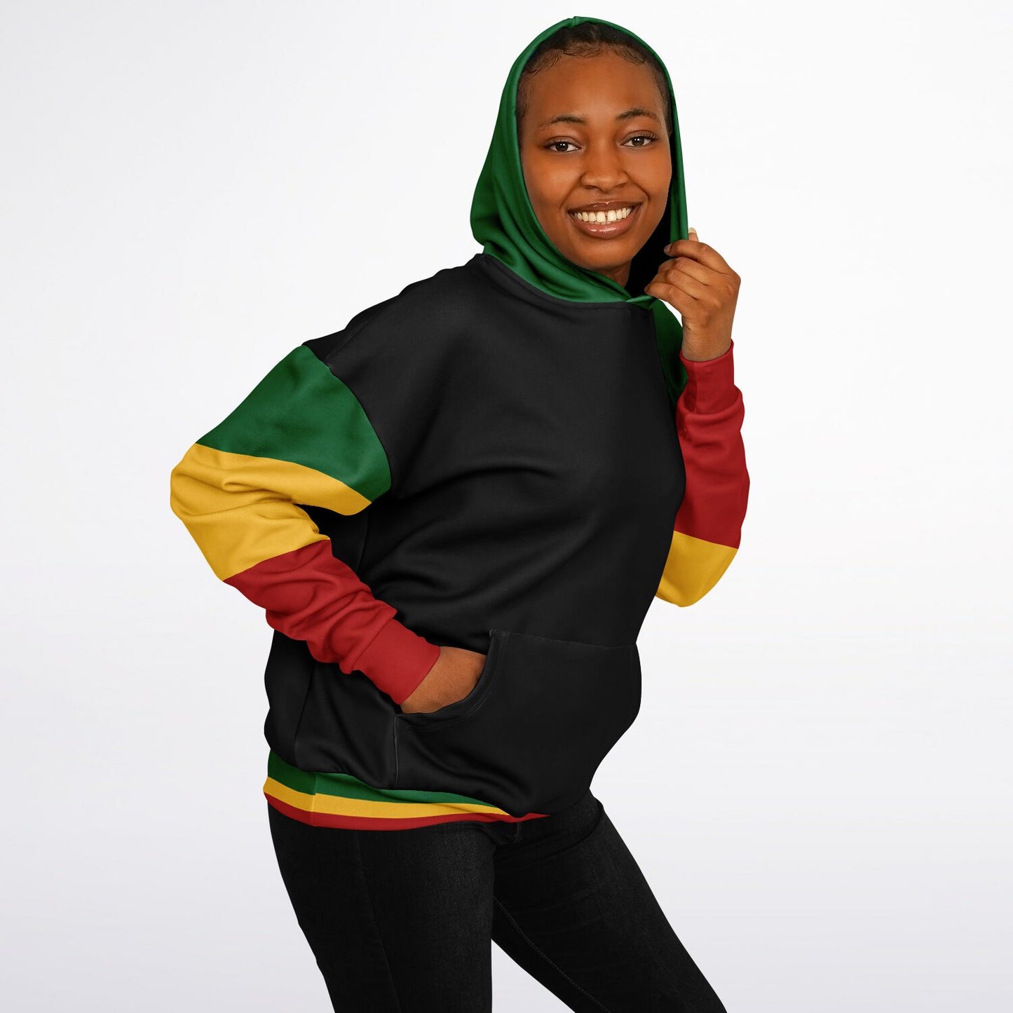 Rasta Heavyweight Pull Over Hoodie