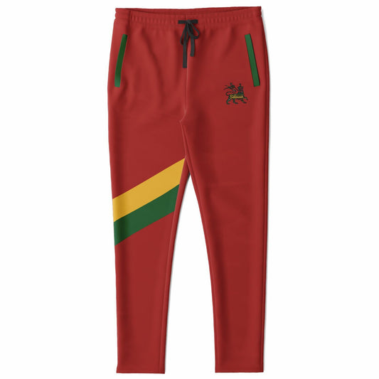Rasta Track Pants - Lion Of Judah Red