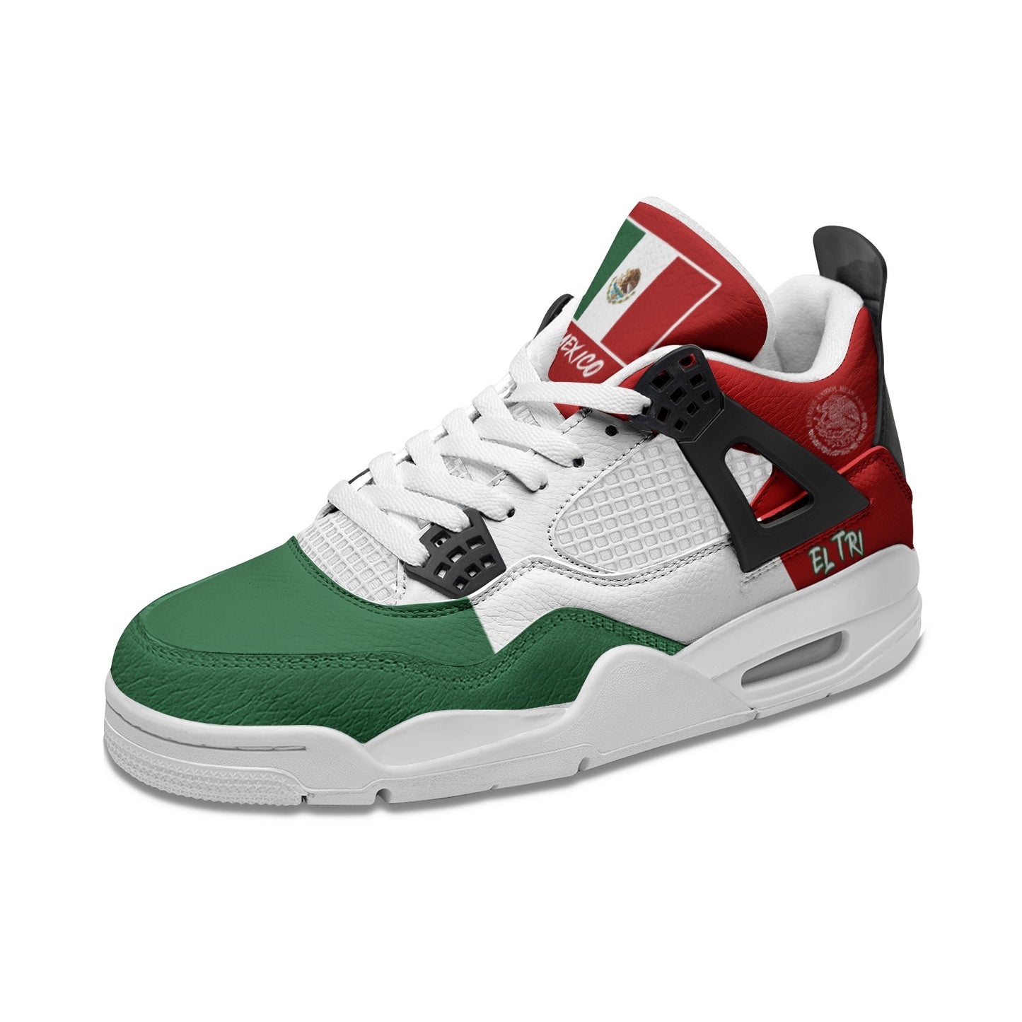 Mexico Flag Shoes - Rebel Sole Mid Top Sneakers