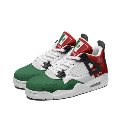 Mexico flag Rebel Sole mid top sneakers with green white and red design