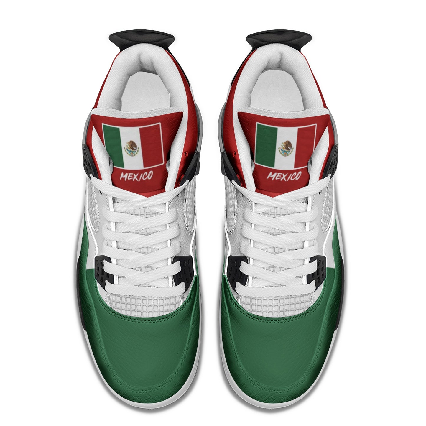 Mexico Flag Shoes - Rebel Sole Mid Top Sneakers