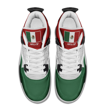 Mexico Flag Shoes - Rebel Sole Mid Top Sneakers