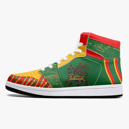 Rasta Shoes Lion of Judah Hightop Basketball Sneakers - Green