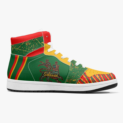 Rasta Shoes Lion of Judah Hightop Basketball Sneakers - Green