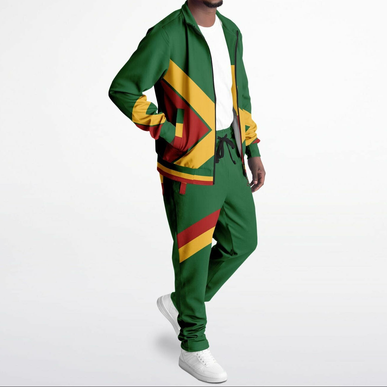 Rasta Tracksuit - Lion Of Judah Green