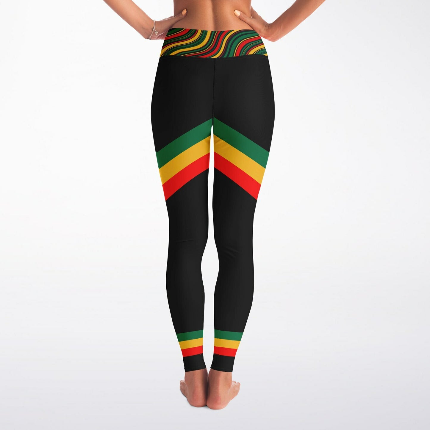 Rasta Padded Sports Bra & Yoga Leggings Set