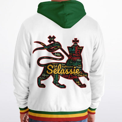 Rasta Fleece Lined Zip Up Hoodie