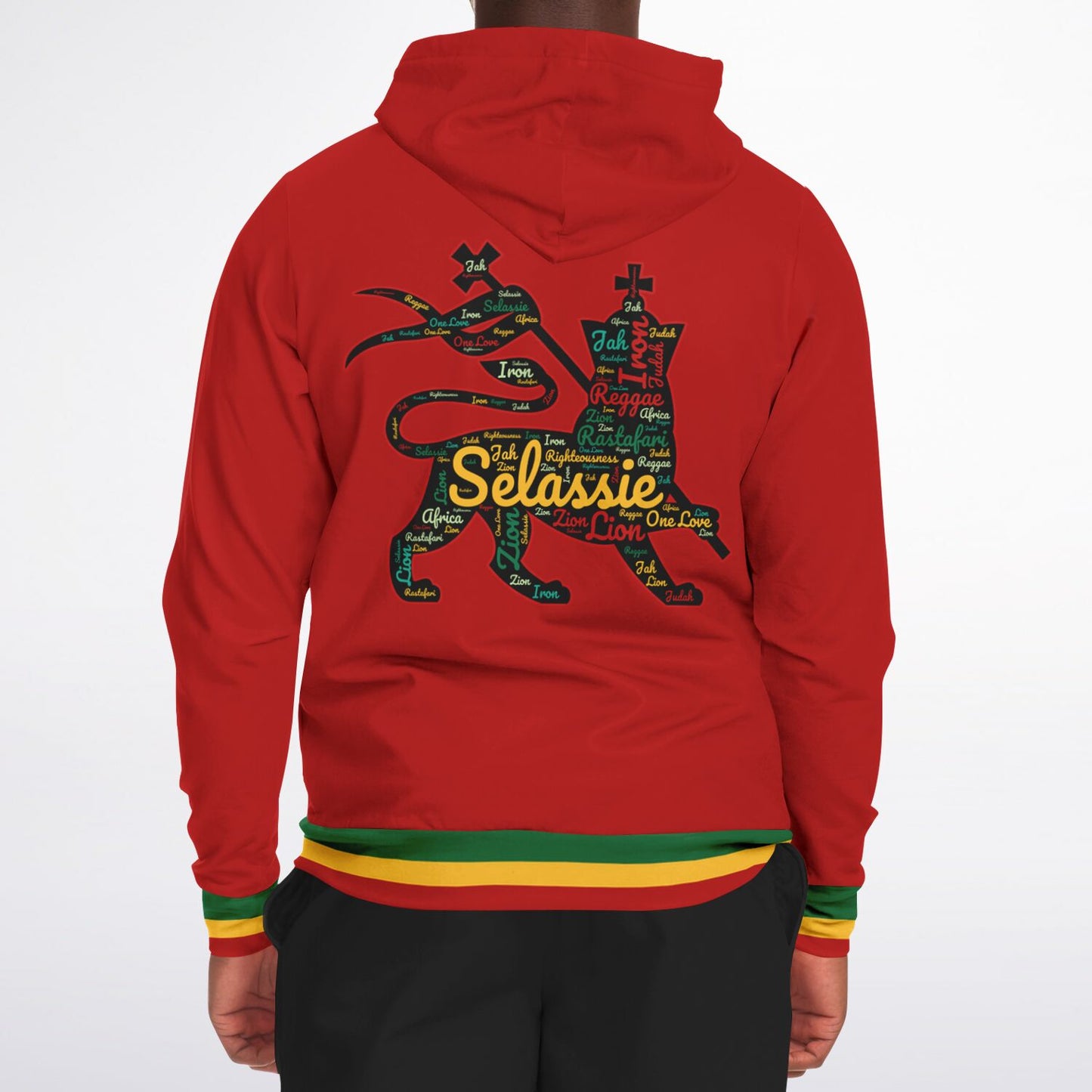 Rasta Lion Of Judah Casual Zip Up Hoodie