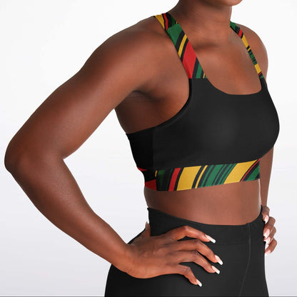 Rasta Padded Sports Bra & Yoga Leggings Set