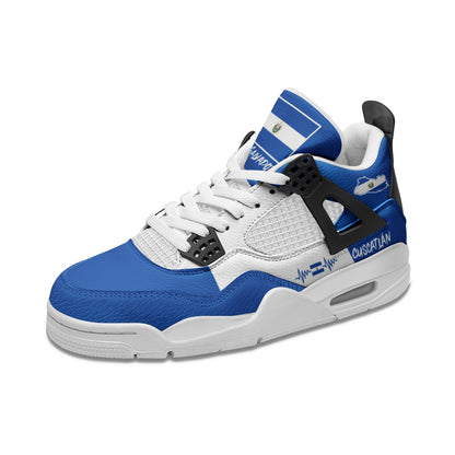 El Salvador Flag Shoes - Rebel Sole Mid Top Sneakers