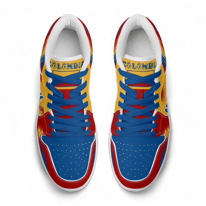 Colombia Soccer Flag Shoes - Jamrock Low Sneakers - Tierra del Café Pride