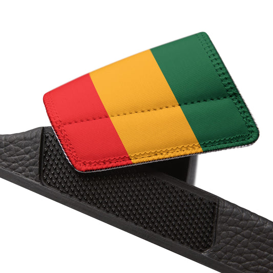 Rasta Lion Of Judah Slides with Interchangeable Straps