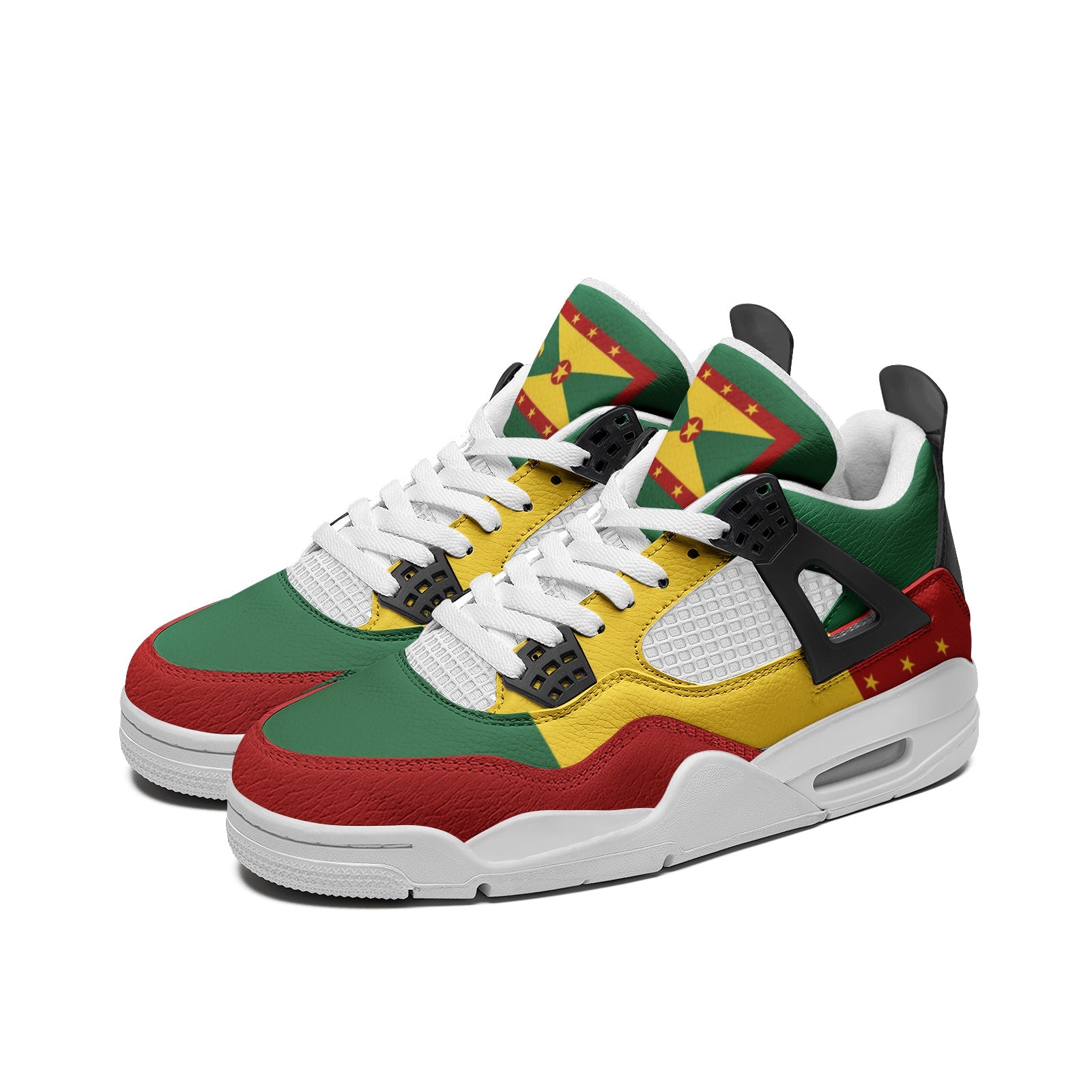 Grenada Flag Mid Top Sneakers Rebel Sole