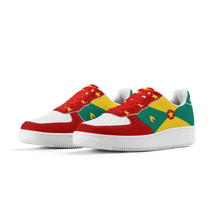 Grenada Flag Shoes - DubStepper Low Top Sneakers