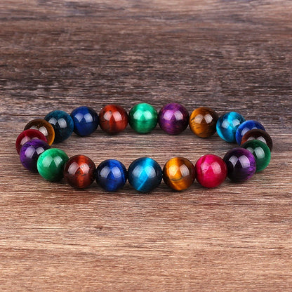 Colorful Tiger Eye Beaded Bracelet