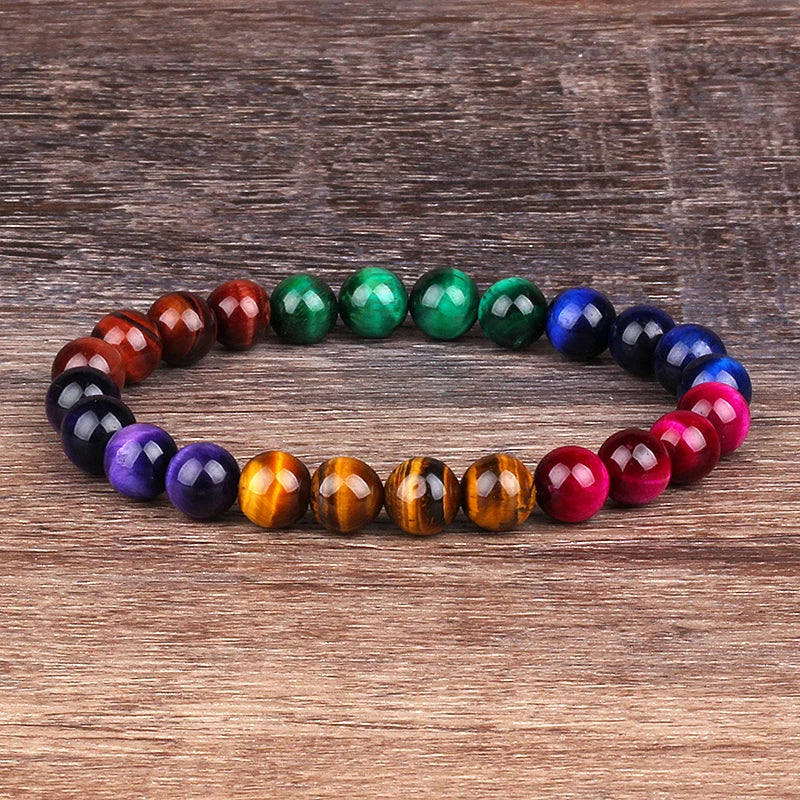 Colorful Tiger Eye Beaded Bracelet