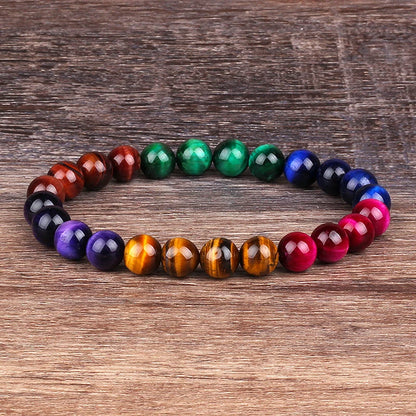 Colorful Tiger Eye Beaded Bracelet