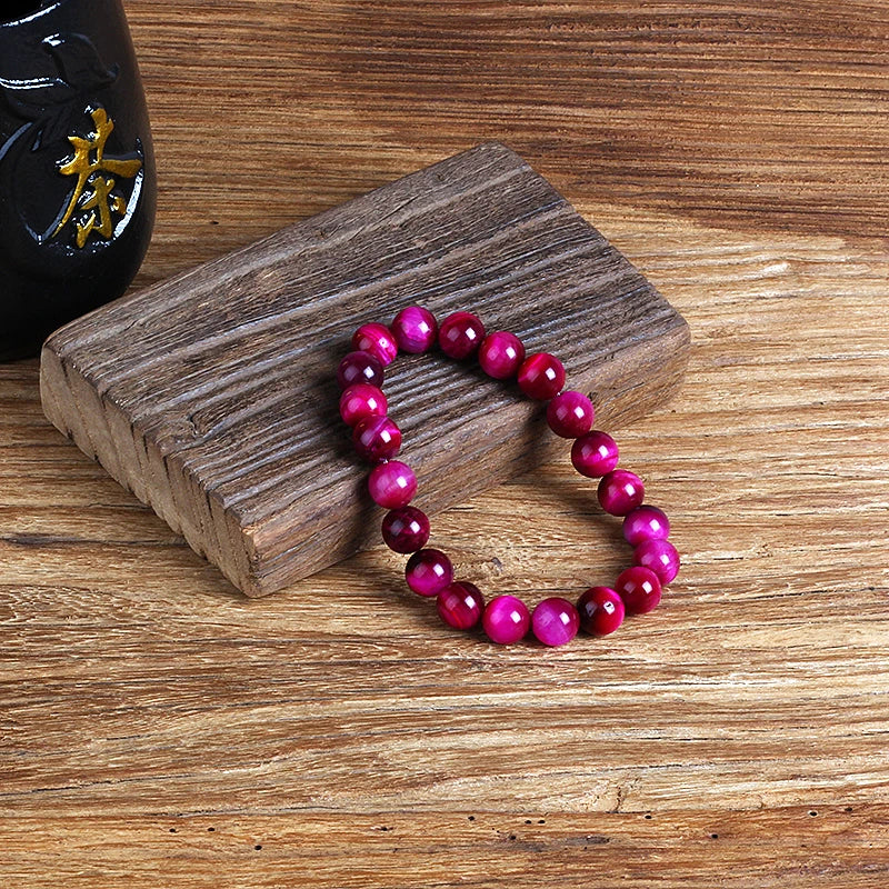 Rose Red Tiger Eye Bracelets