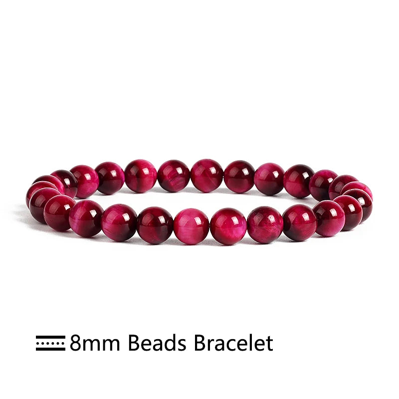 Rose Red Tiger Eye Bracelets