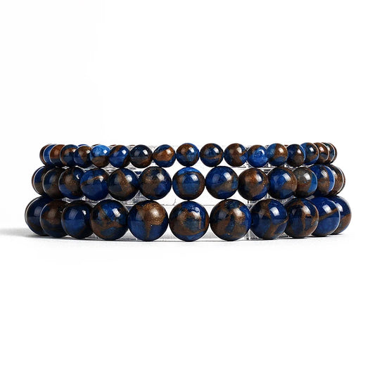 Royal Blue Cloisonne Beaded Bracelets