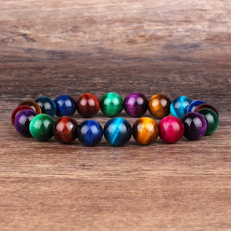 Colorful Tiger Eye Beaded Bracelet