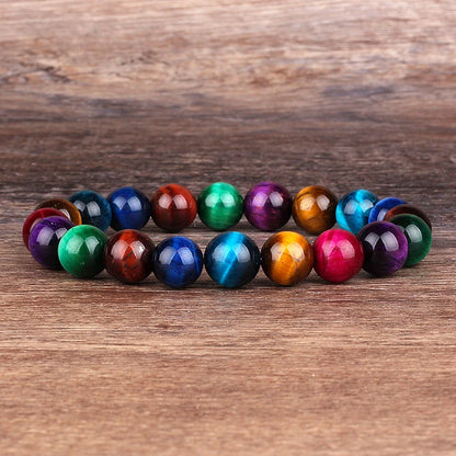 Colorful Tiger Eye Beaded Bracelet