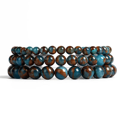 Lake Blue Cloisonne Beaded Bracelets