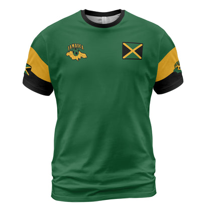 Jamaica Sports Shirt Soccer Comfort Tee - Green