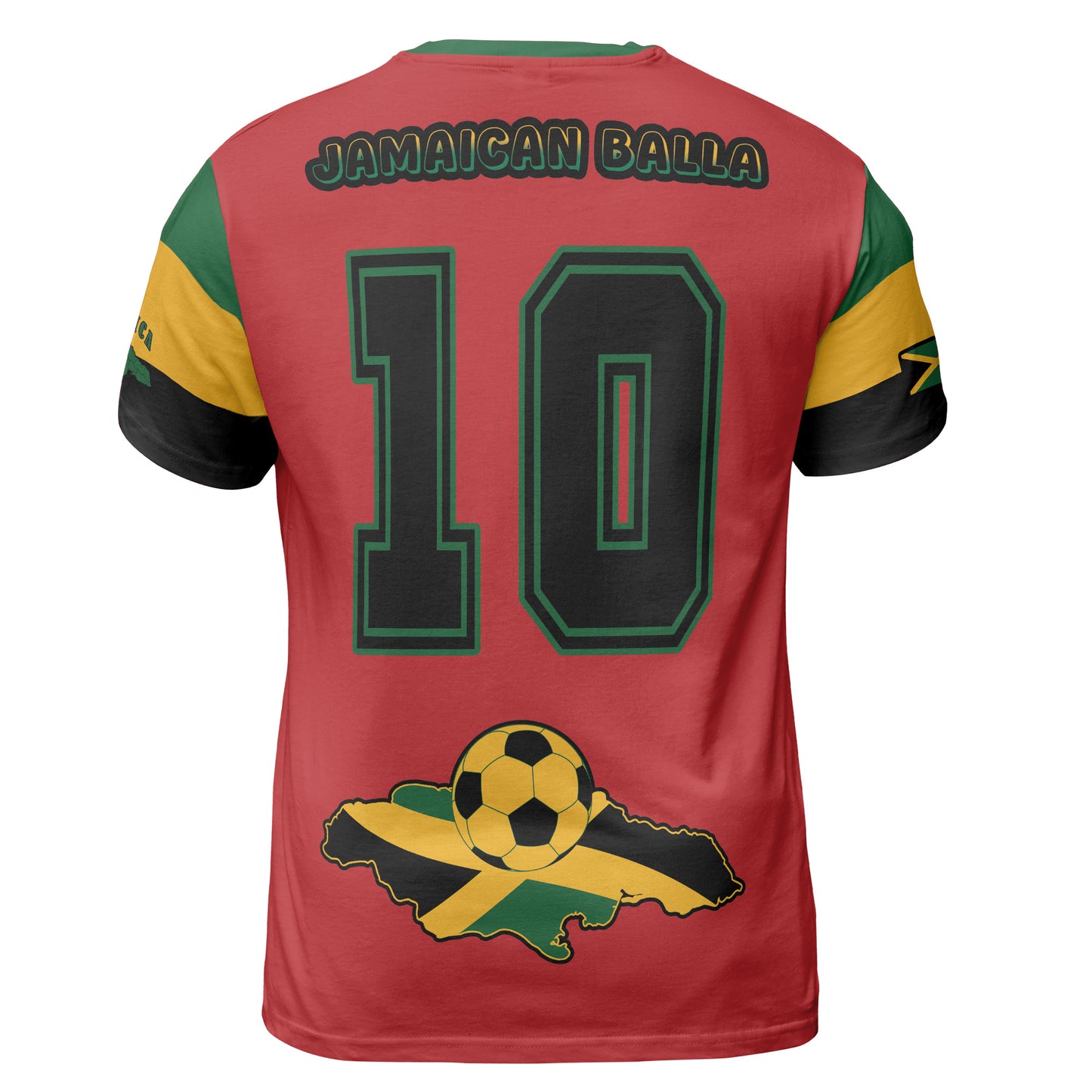 Jamaica Sports Shirt Soccer Comfort Tee - Red