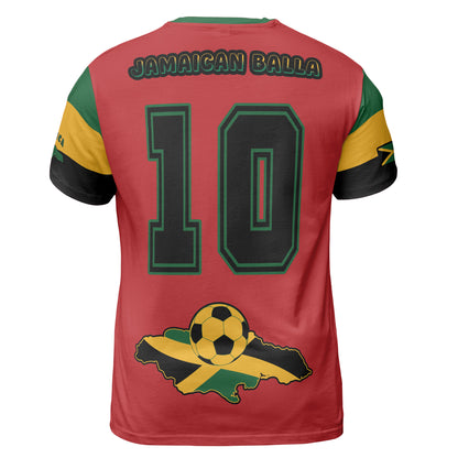 Jamaica Sports Shirt Soccer Comfort Tee - Red