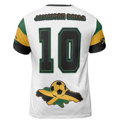 Jamaica Sports Shirt Soccer Comfort Tee - White