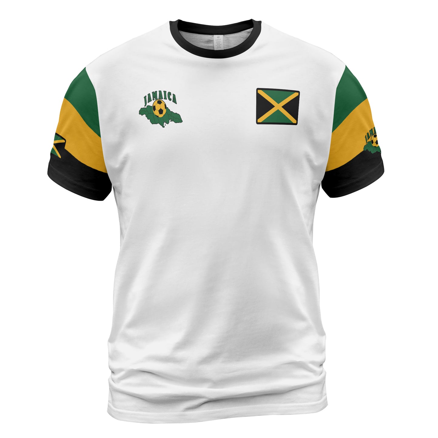 Jamaica Sports Shirt Soccer Comfort Tee - White