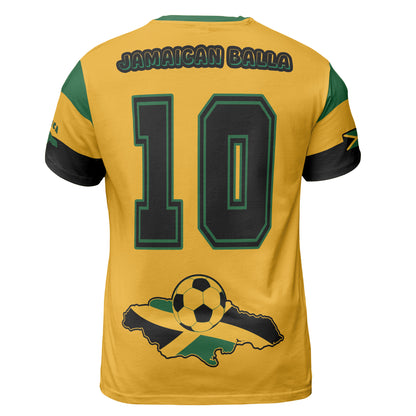 Jamaica Sports Shirt Soccer Comfort Tee - Yellow